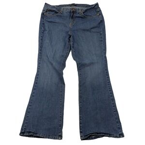 Jeanstar Bootcut Jeans Womens 18W (36x30 Fit) Mid-Rise Medium Blue